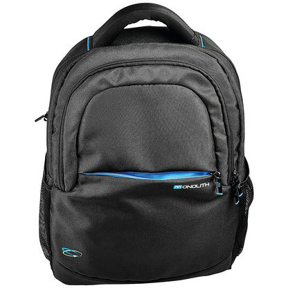 Monolith Blue Line Laptop Backpack, For up to 15.6 Inch Laptops, Black