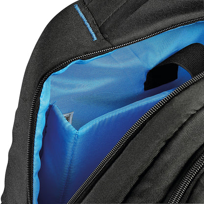 Monolith Blue Line Laptop Backpack, For up to 15.6 Inch Laptops, Black