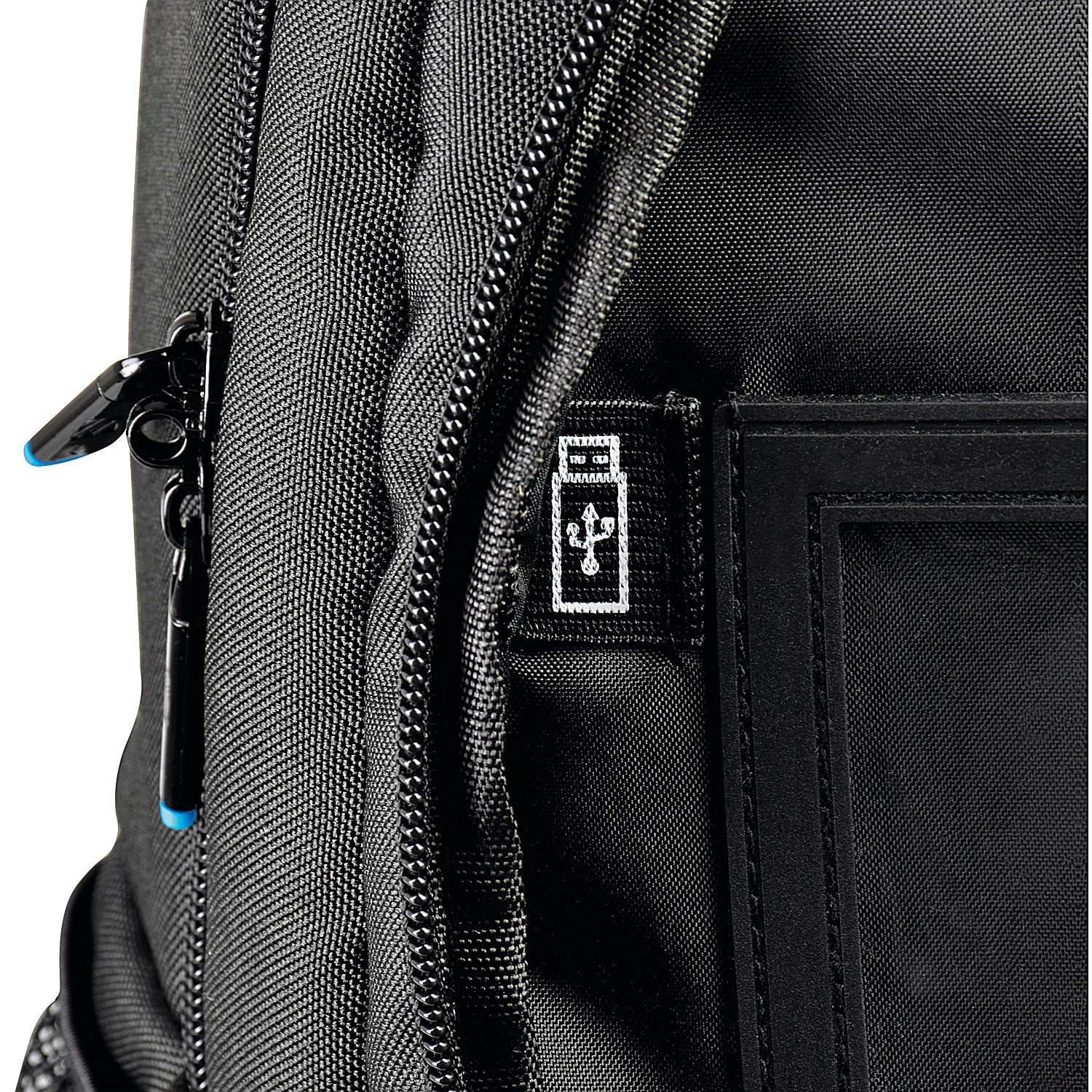 Monolith Blue Line Laptop Backpack, For up to 15.6 Inch Laptops, Black