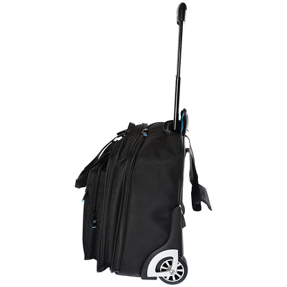 Monolith Blue Line Wheeled Laptop Case, For up to 15.6 Inch Laptops, Black