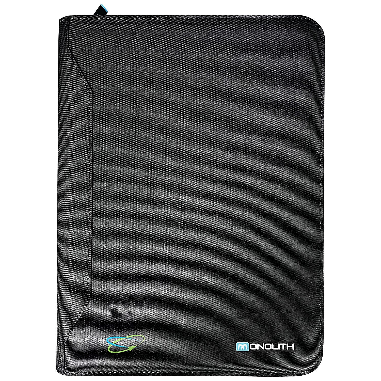 Monolith Blueline Zipped Conference Folder A4 Black