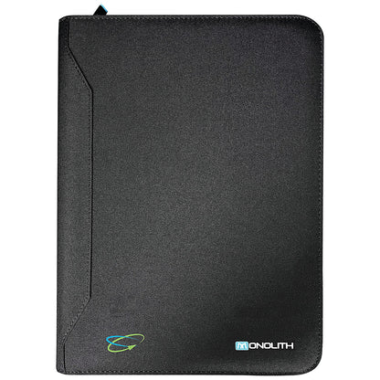 Monolith Blueline Zipped Conference Folder A4 Black