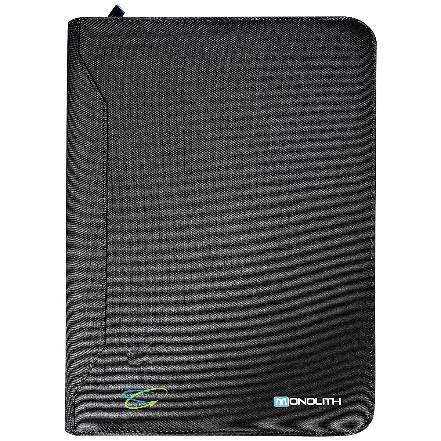 Monolith Blueline Zipped w/Ring Binder Conference Folder A4 Black