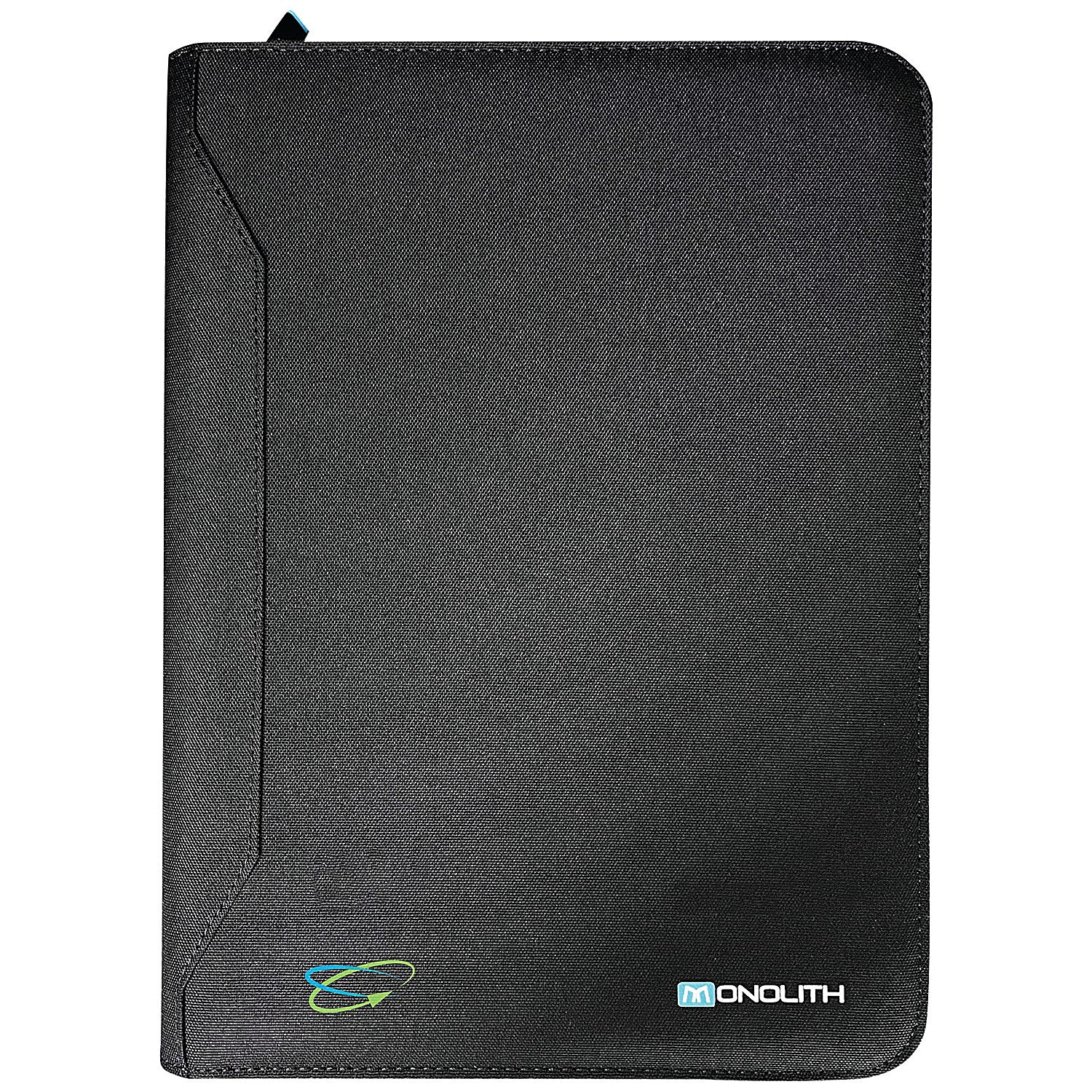 Monolith Blueline Zipped w/Ring Binder Conference Folder A4 Black