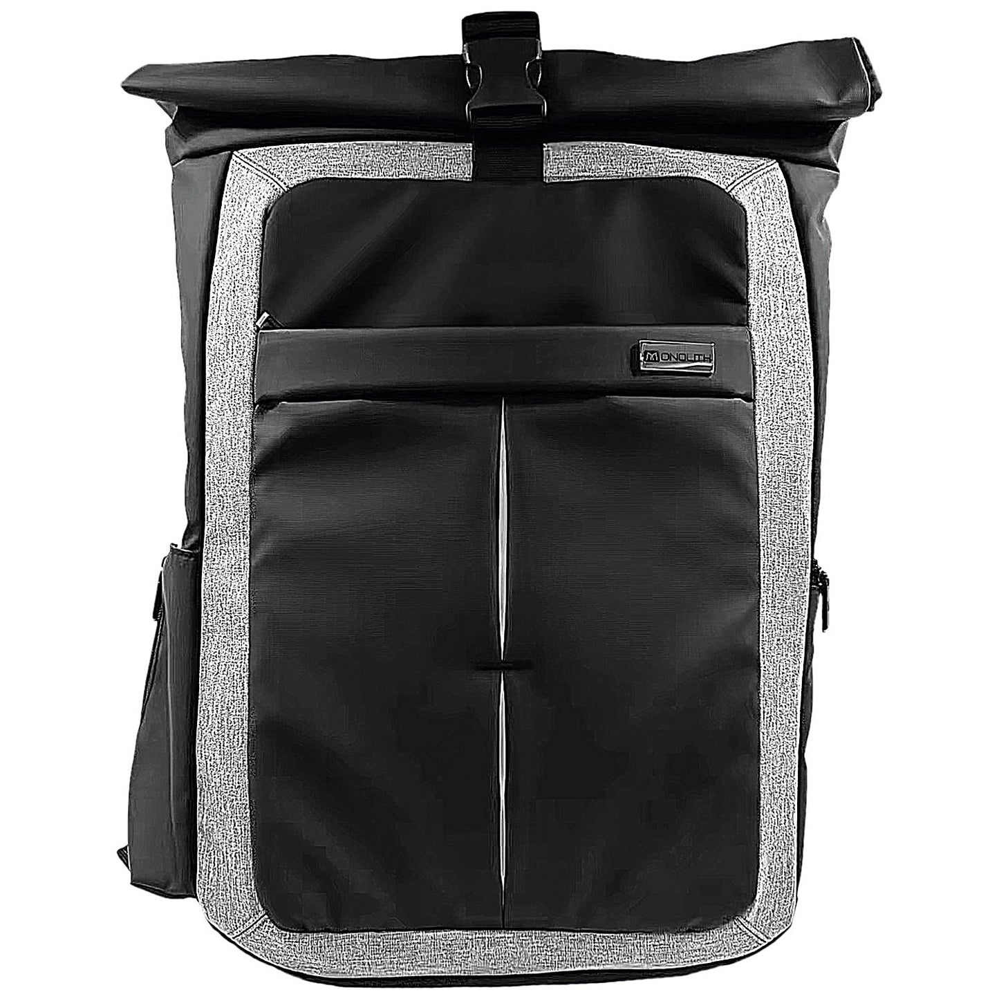 Monolith Rolltop Business Laptop Backpack, For up to 17.2 Inch Laptops, Black/Grey