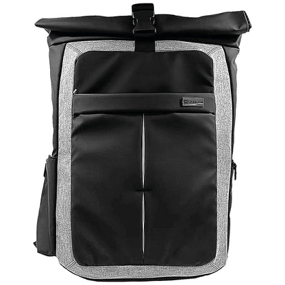 Monolith Rolltop Business Laptop Backpack, For up to 17.2 Inch Laptops, Black/Grey