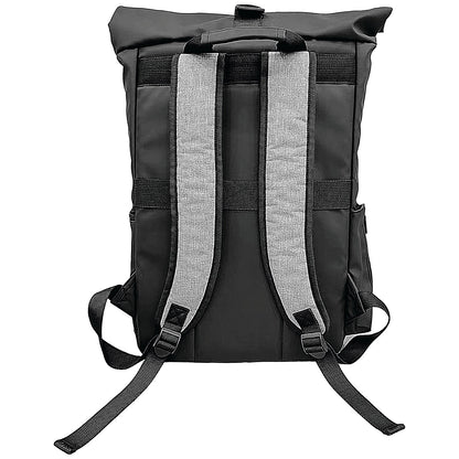 Monolith Rolltop Business Laptop Backpack, For up to 17.2 Inch Laptops, Black/Grey