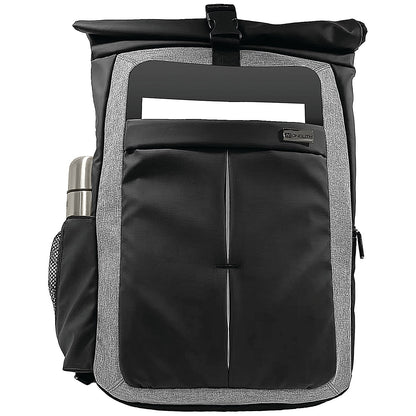 Monolith Rolltop Business Laptop Backpack, For up to 17.2 Inch Laptops, Black/Grey