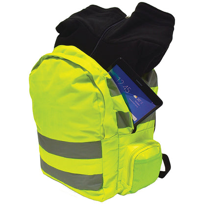 Monolith High Visibility Laptop Backpack, For up to 15.6 Inch Laptops, Yellow