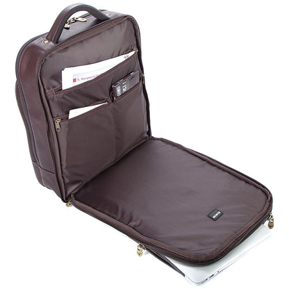 Falcon Full Grain Luxury Leather Laptop Backpack, For up to 15.6 Inch Laptops, Brown