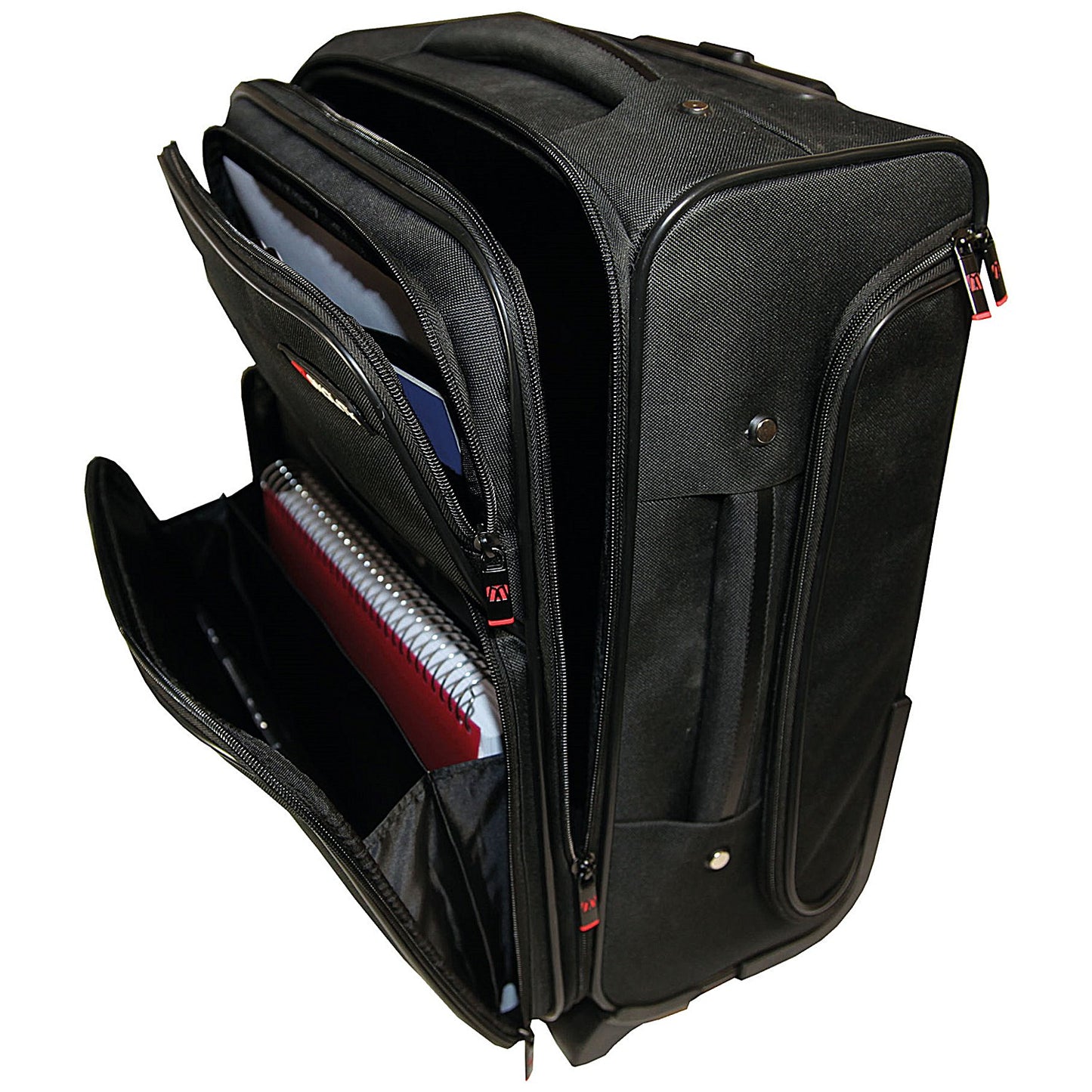Monolith Wheeled Overnight Bag with Removable Laptop Case, For up to 15.6 Inch Laptops, Black