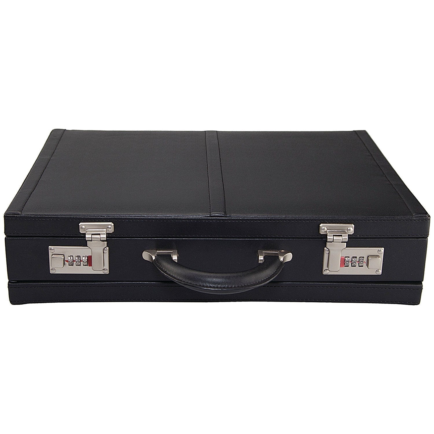 Monolith Leather Look Expandable Brief Case, Black Easy2Order : HM23508
