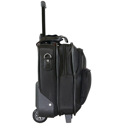 Monolith Deluxe Nylon Wheeled Laptop Case, For up to 15.6 Inch Laptops, Black