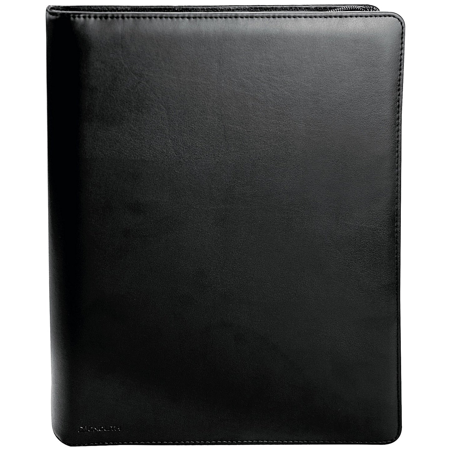 Monolith Zipped Meeting Folder, 275x345mm, Leather-Look, Black