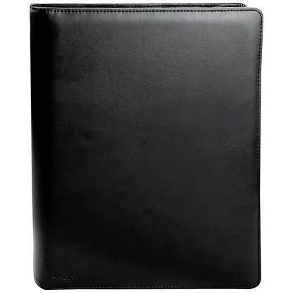 Monolith Zipped Meeting Folder, 275x345mm, Leather-Look, Black