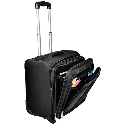 Monolith Executive Wheeled Laptop Case, For up to 15.4 Inch Laptops, Black