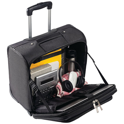 Monolith Executive Wheeled Laptop Case, For up to 15.4 Inch Laptops, Black
