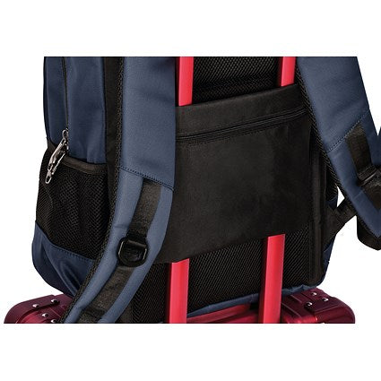 Monolith Commuter Laptop Backpack with USB and Headphone Ports, For up to 15.6 Inch Laptops, Blue
