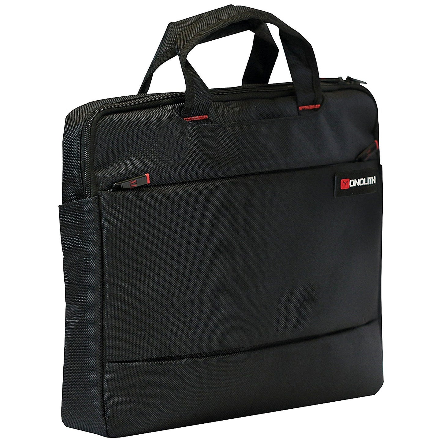 Monolith Slim Laptop Carry Case with Lockable Zips, For up to 15.6 Inch Laptops, Black