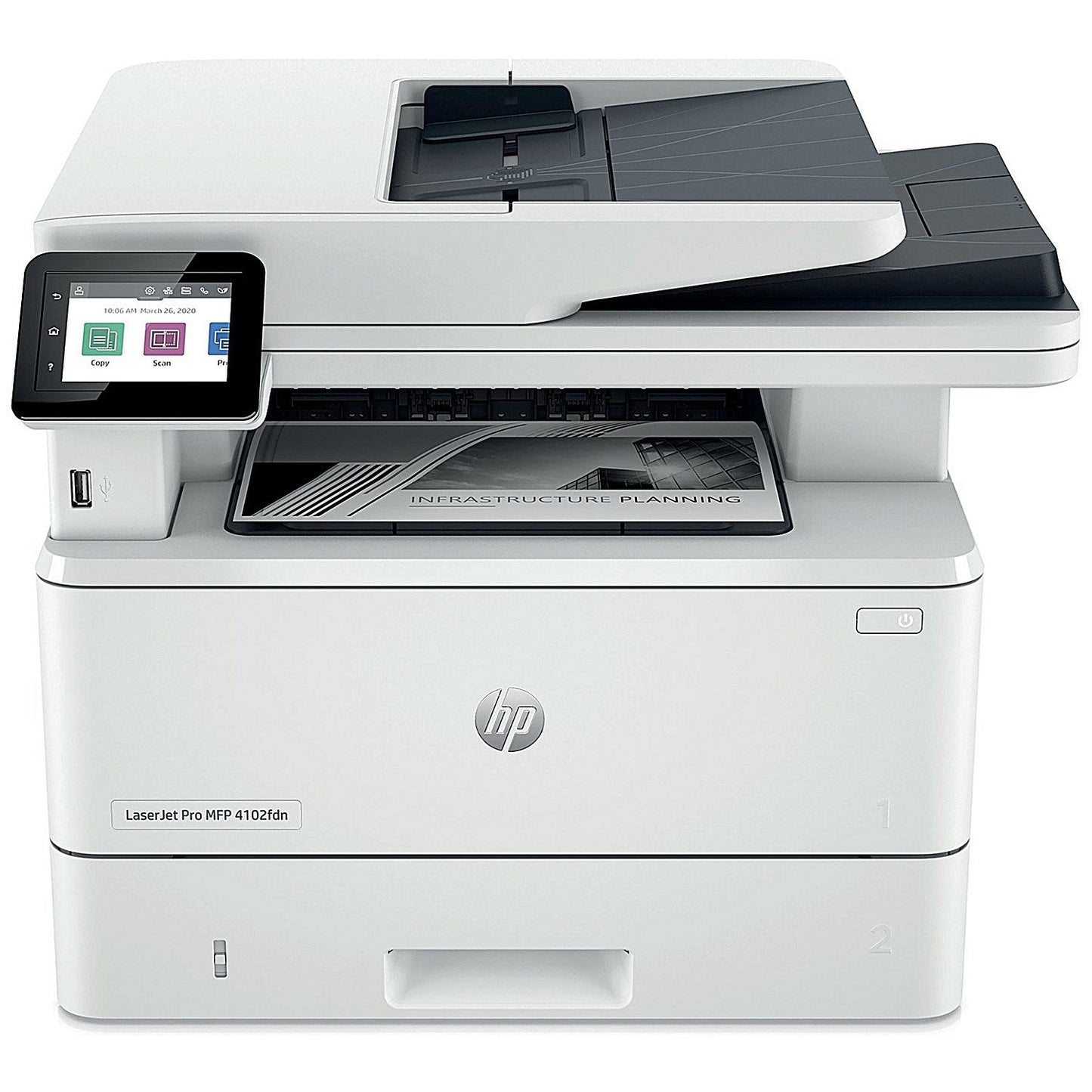 HP LaserJet Pro 4102fdn A4 4-in-1 Mono Laser Printer, White