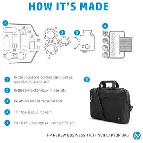 HP Renew Business Laptop Bag, For up to 14.1 Inch Laptops, Black