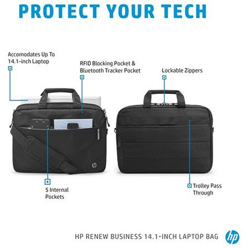 HP Renew Business Laptop Bag, For up to 14.1 Inch Laptops, Black