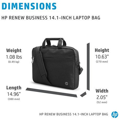 HP Renew Business Laptop Bag, For up to 14.1 Inch Laptops, Black