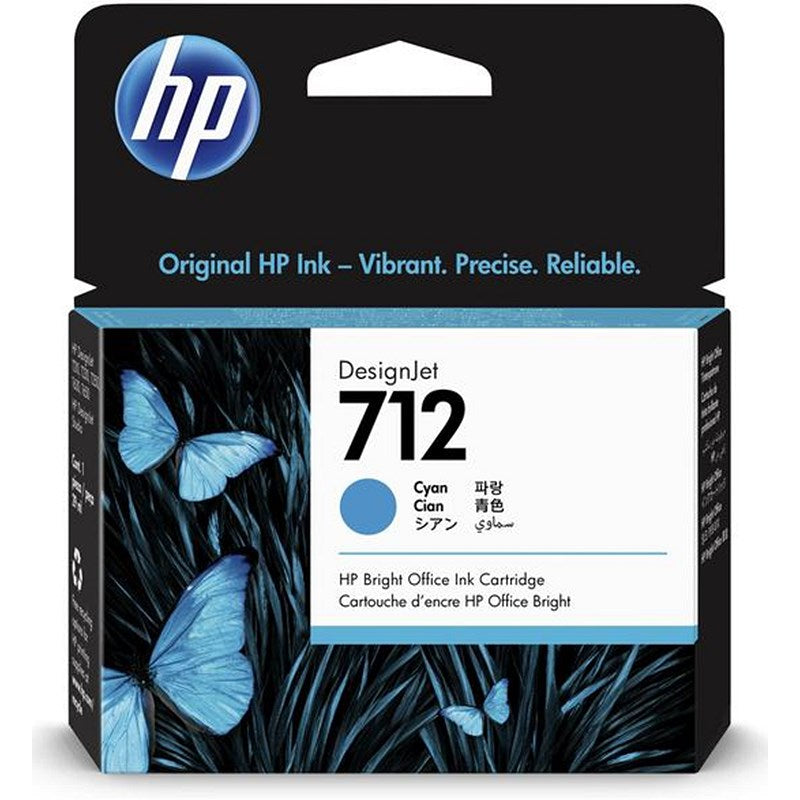 HP 712 DesignJet Ink Cartridge 29-ml Cyan 3ED67A Easy2Order : HP3ED67A