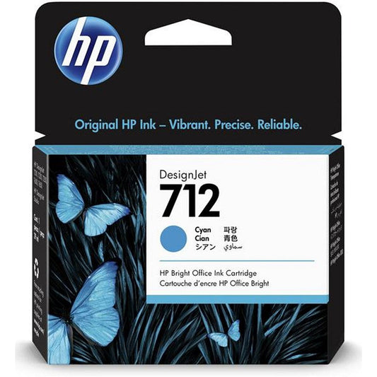 HP 712 DesignJet Ink Cartridge 29-ml Cyan 3ED67A Easy2Order : HP3ED67A