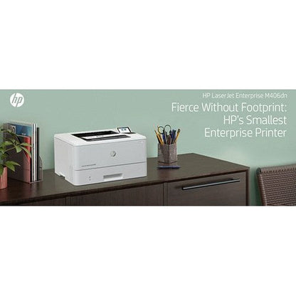 HP LaserJet Enterprise M406dn A4 Mono Laser Printer, White