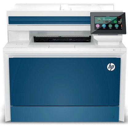 HP Color LaserJet Pro 4302fdn A4 4-in-1 Colour Laser Printer, White and Blue