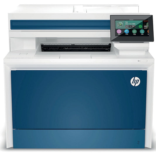 HP Color LaserJet Pro 4302fdn A4 4-in-1 Colour Laser Printer, White and Blue