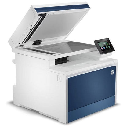 HP Color LaserJet Pro 4302fdn A4 4-in-1 Colour Laser Printer, White and Blue