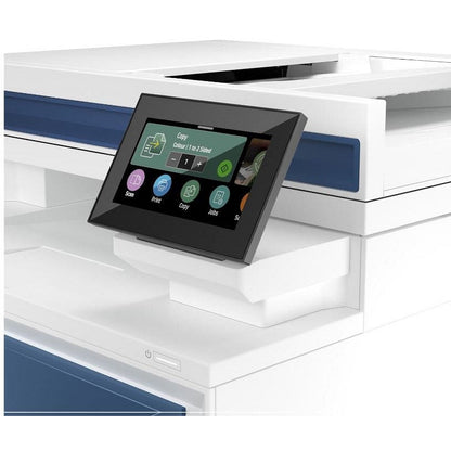 HP Color LaserJet Pro 4302fdn A4 4-in-1 Colour Laser Printer, White and Blue