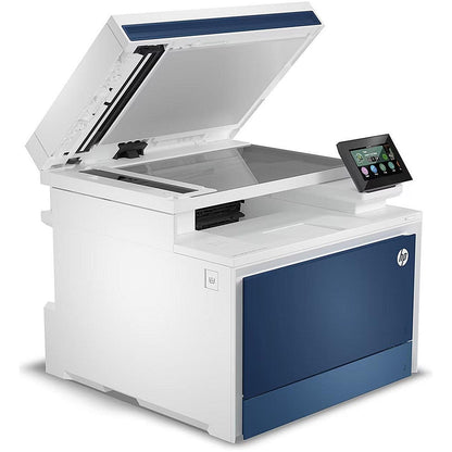 HP Color LaserJet Pro 4302fdw A4 4-in-1 Wireless Colour Laser Printer, White and Blue