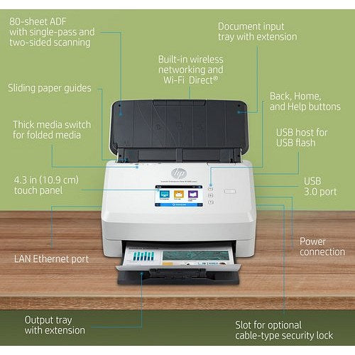 HP ScanJet Enterprise Flow N7000 snw1 Scanner 6FW10A#B19 Easy2Order : HP6FW10AB19