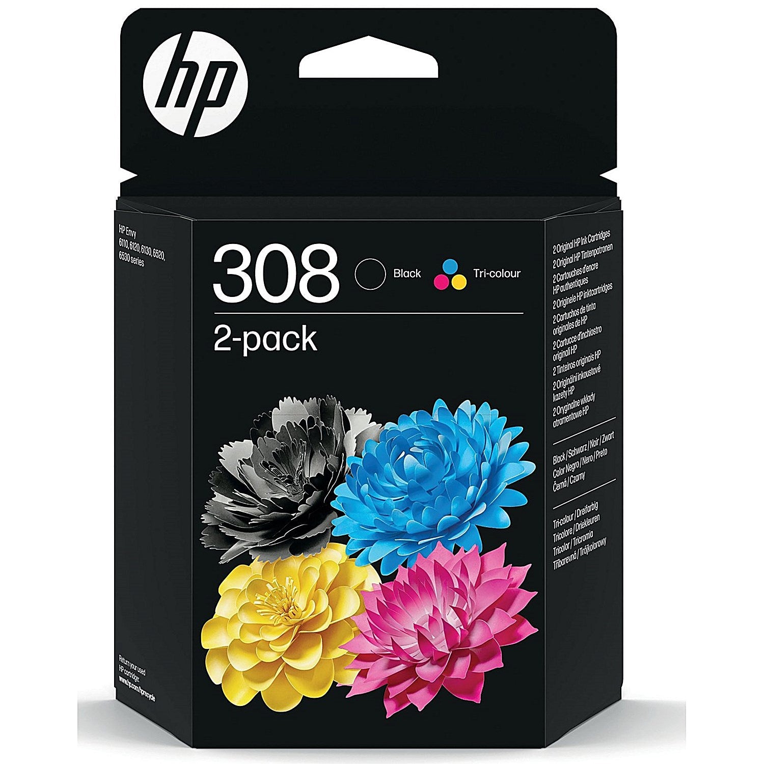 HP 308 Original Ink Cartridge Black/Tri-color Combo 6L6S6UE Easy2Order : HP6L6S6UE