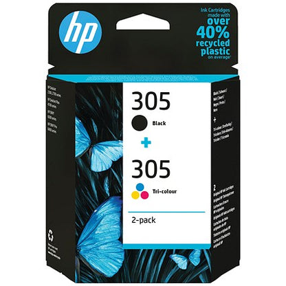 HP 305 Original Ink Cartridge Black/Tri-color 2-pack 6ZD17AE