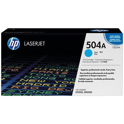 HP 504A Cyan Laser Toner Cartridge
