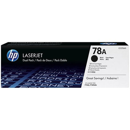 HP 78A Black Laser Toner Cartridge (Twin Pack) CE278AD