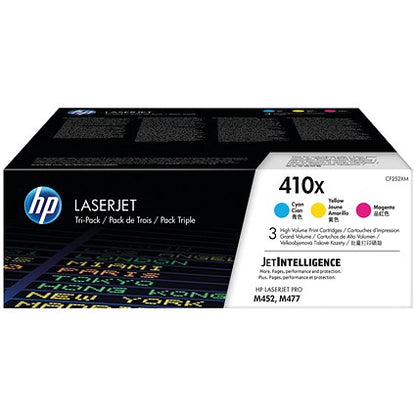 HP 410X High Yield Laser Toner Cartridges- Cyan, Magenta and Yellow (3 Cartridges)