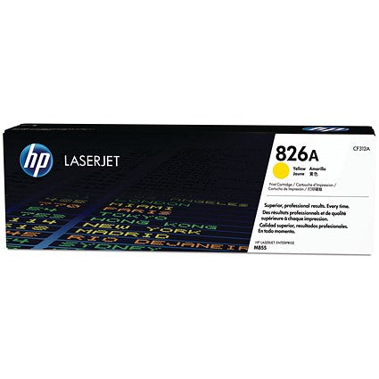 HP 826A Original LaserJet Toner Cartridge Yellow CF312A