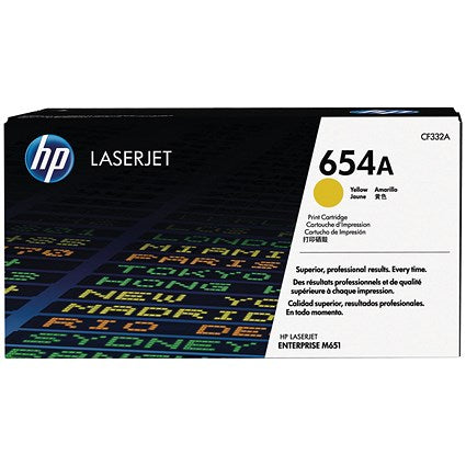 HP 654A Yellow LaserJet Toner Cartridge