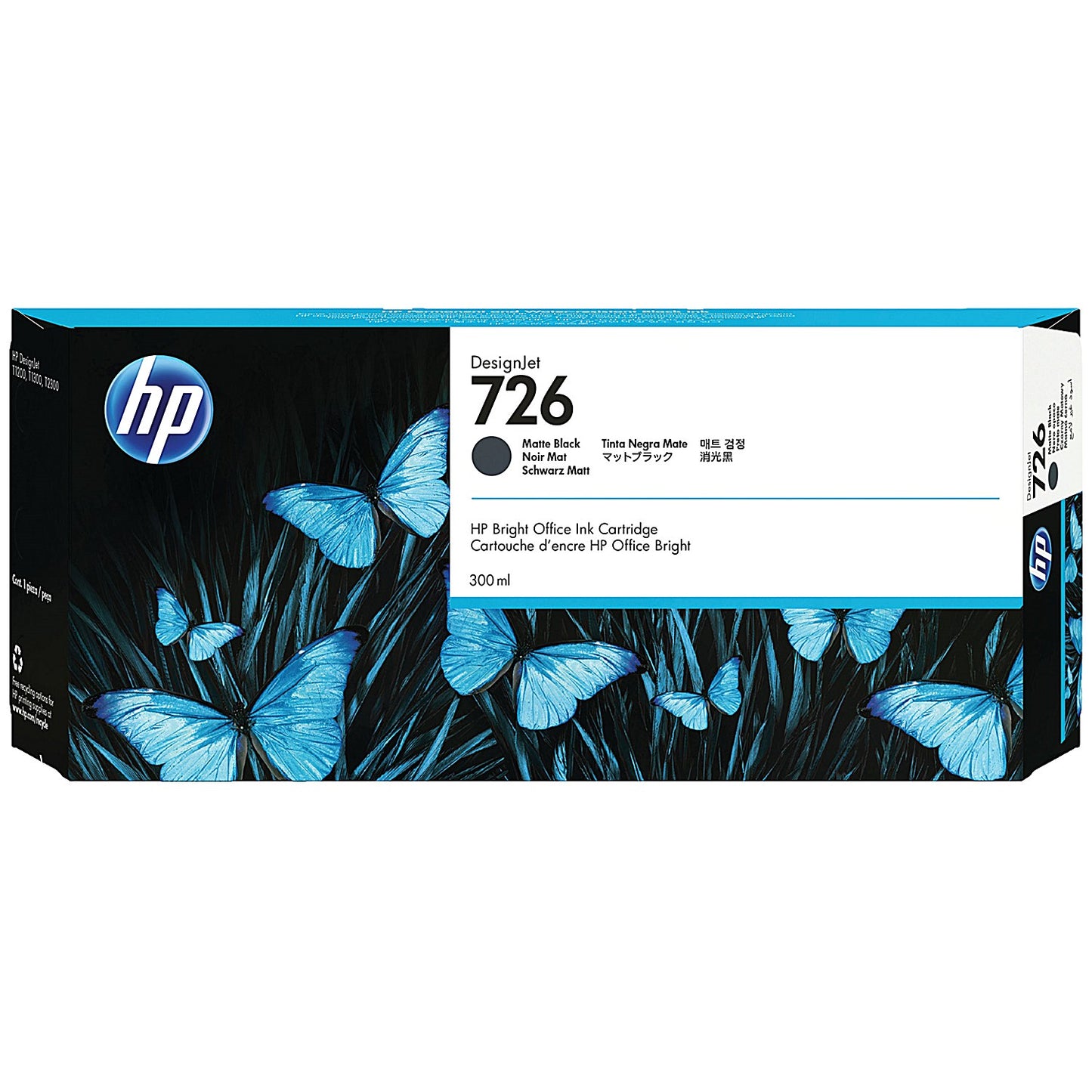 HP 726 Matte Black Ink Cartridge CH575A