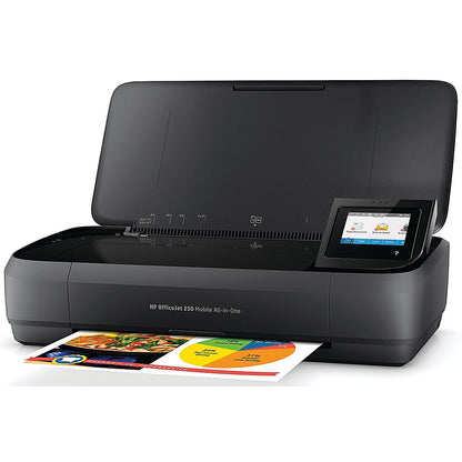 HP Officejet 250 A4 Wireless Multifunctional Mobile Colour Printer, Black