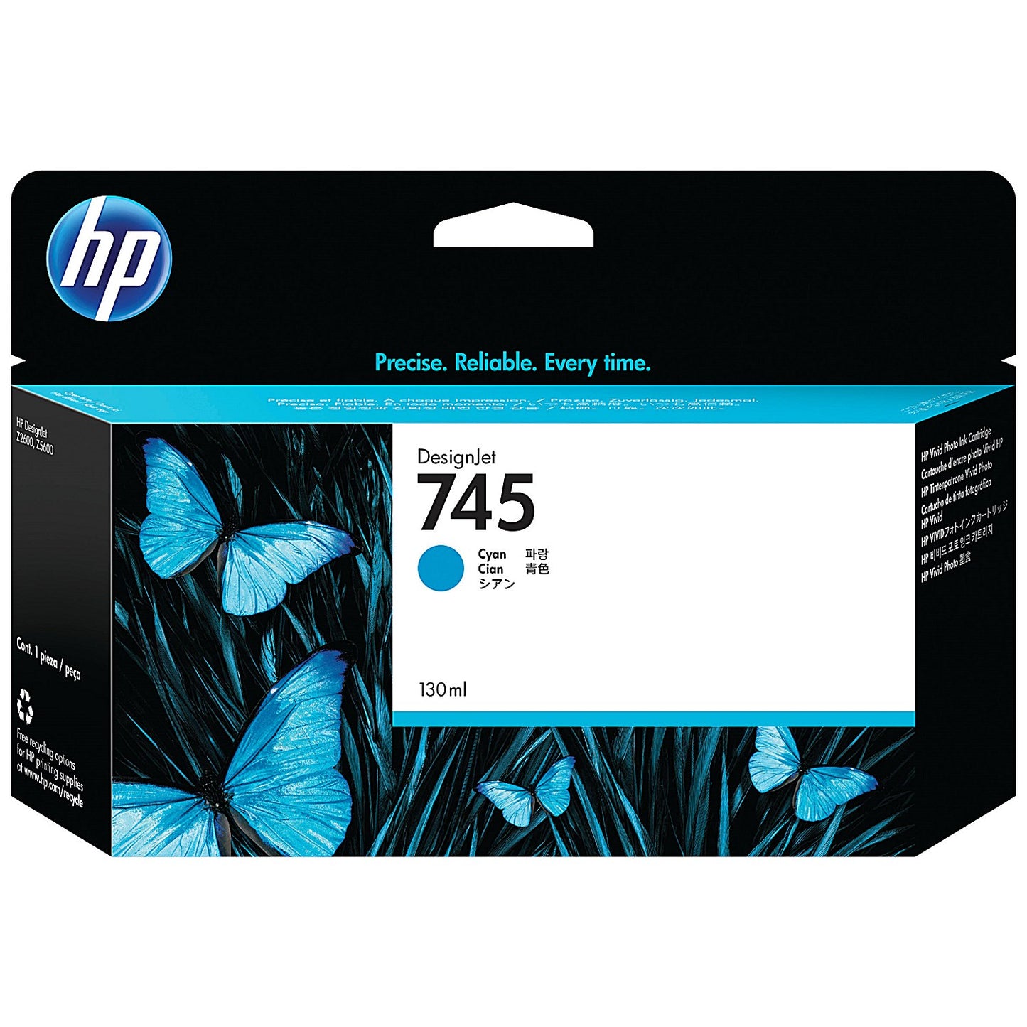 HP 745 Cyan Ink Cartridge F9J97A
