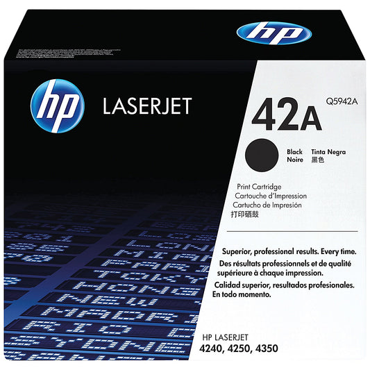 HP 42A Black Laser Toner Cartridge Q5942A