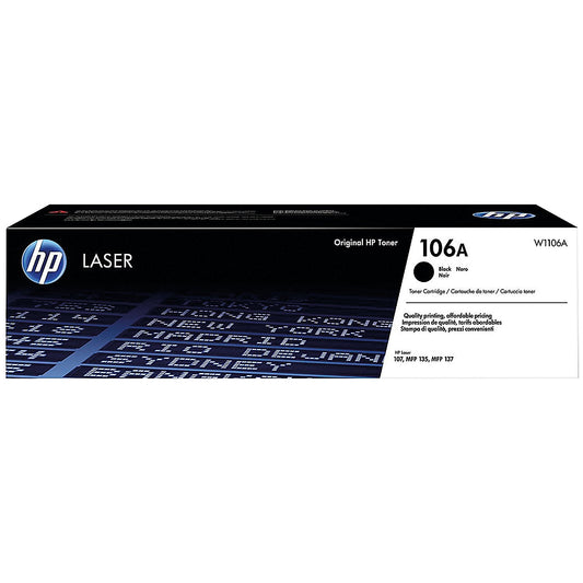 HP 106A Black Laser Toner Cartridge W1106A