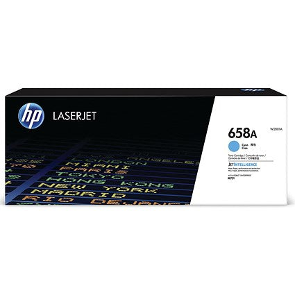 HP 658A Original LaserJet Toner Cartridge Cyan W2001A