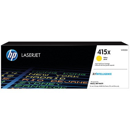 HP 415X Original LaserJet Toner Cartridge High Yield Yellow W2032X